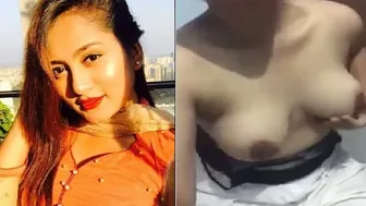 Sexy Girl Strips Bra Off While Boyfriend Grabs Her Boobs