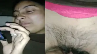 Cute Hairy GF Getting Fucked While Chatting On Phone