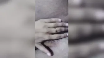 My GF Rubbing Her Hairy Pussy When She Gets Too Horny