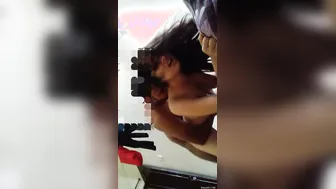 GF Riding Dick Hard Making Tits Bounce During Home Fuck