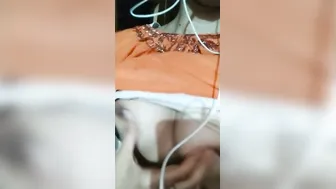 Glasses Wearing Cutie Stripping Down Talking Dirty For Boyfriend