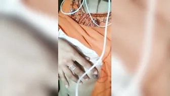 Glasses Wearing Cutie Stripping Down Talking Dirty For Boyfriend