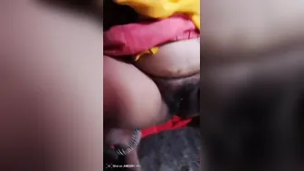 Mature Village Aunty Spreading Her Hairy Pussy On Webcam
