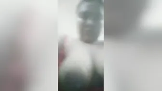 Red Hot Milf Fingering Her Pussy While Showing Big Tits
