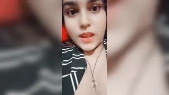 Busty GF Recording Boob Show Selfie Just For Her Man