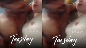 Making Out With Petite GF Sucking On Her Hard Nipples