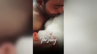 Making Out With Petite GF Sucking On Her Hard Nipples