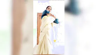 Indian Wife Stripping Saree Off Exposing Her Nude Body Fully