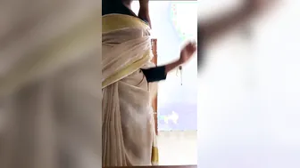 Indian Wife Stripping Saree Off Exposing Her Nude Body Fully