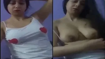 Cute Babe Teasing And Stripping Showing Tits For Boyfriend