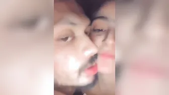 Couple Making Out And Sucking Her Tits In Bedroom Scandal
