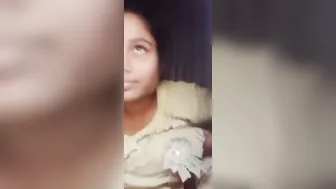 GF Lifting Her Top Revealing Perfect Tits For Camera