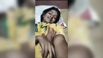 Sexy GF Showing Her Boobs And Hairy Pussy Teasing