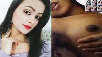 Small Boobs Beauty Getting Naked Teasing On Video Call Sex