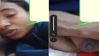 Young Assamese Girl Stripping Topless Teasing On Video Call