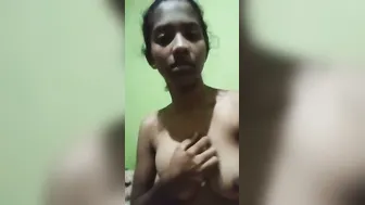 College Babe Fingering Her Hairy Pussy Alone In Hostel Room