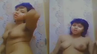 Short Haired Babe Stripping Completely Naked In Viral Video