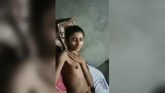 Slim Unmarried Girl Stripping Naked Making Homemade Video