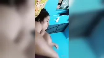 Lying Topless Making Selfie Videos Teasing In Bed For Him