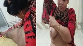 Village Randi Giving Oral Service To Her Regular Paying Client