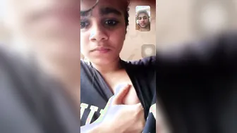 Mallu GF Flashing Her Big Boobs During Video Call Sex