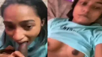 Teen Babe Giving Sloppy Blowjob Before Getting Fucked Hard