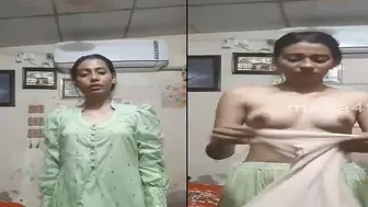 Small Tit Desi Babe Changing Clothes Showing Naked Body