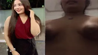 Desi GF Exposing Her Huge Boobs Teasing On Camera