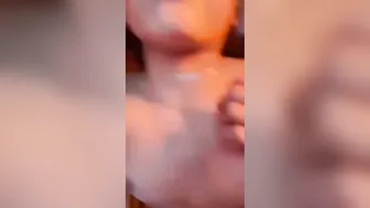 Moaning GF Spreading Her Freshly Shaved Pussy Wide Open