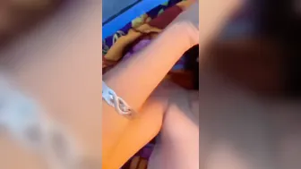 Moaning GF Spreading Her Freshly Shaved Pussy Wide Open