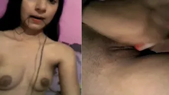 Slim GF Stripping Nude On Video Call Teasing Me Hard