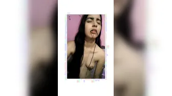 Slim GF Stripping Nude On Video Call Teasing Me Hard