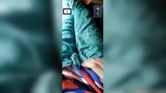 GF In Polo Tee Stripping On Video Call Showing It All