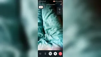 GF In Polo Tee Stripping On Video Call Showing It All