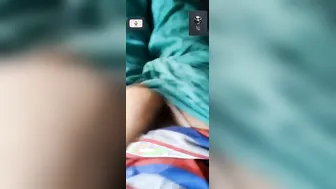 GF In Polo Tee Stripping On Video Call Showing It All