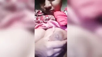 Village Babe Exposing Her Huge Tits In Leaked Nude Homemade