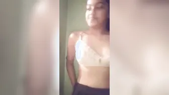 GF Slowly Unhooking Her Bra Teasing Him With Her Tits