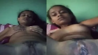 Horny Babe Fingering Her Dripping Wet Pussy Moaning Loudly