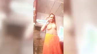 Village Girl Undressing Slowly On Cam Teasing Her Boyfriend