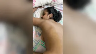 Sri Lankan GF Bent Over Taking It Hard From Behind Moaning
