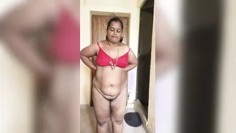 South Indian Aunty Undressing Slowly Removing Her Clothes For Him
