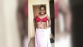 South Indian Aunty Undressing Slowly Removing Her Clothes For Him