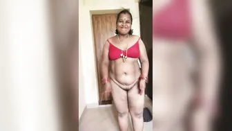 South Indian Aunty Undressing Slowly Removing Her Clothes For Him