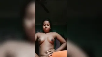 Village Gf Stripping Naked And Posing For Boyfriend In Bedroom