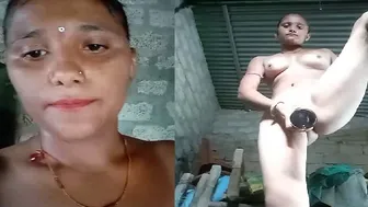 Village Girl Desperately Fucking Herself With Bottle Homemade Mms