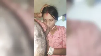 Slim Bhabhi Giving Devar Amazing Blowjob At Home