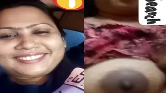 Aunty Exposing Her Huge Round Tits In This Private Home Video