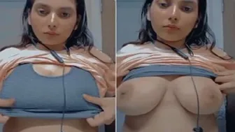Shy GF Revealing Her Big Tits For The First Time