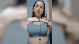 Shy GF Revealing Her Big Tits For The First Time