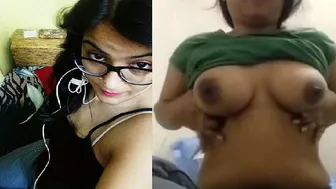 Indian Gf Squeezing Her Big Tits For Boyfriend On Video Tonight